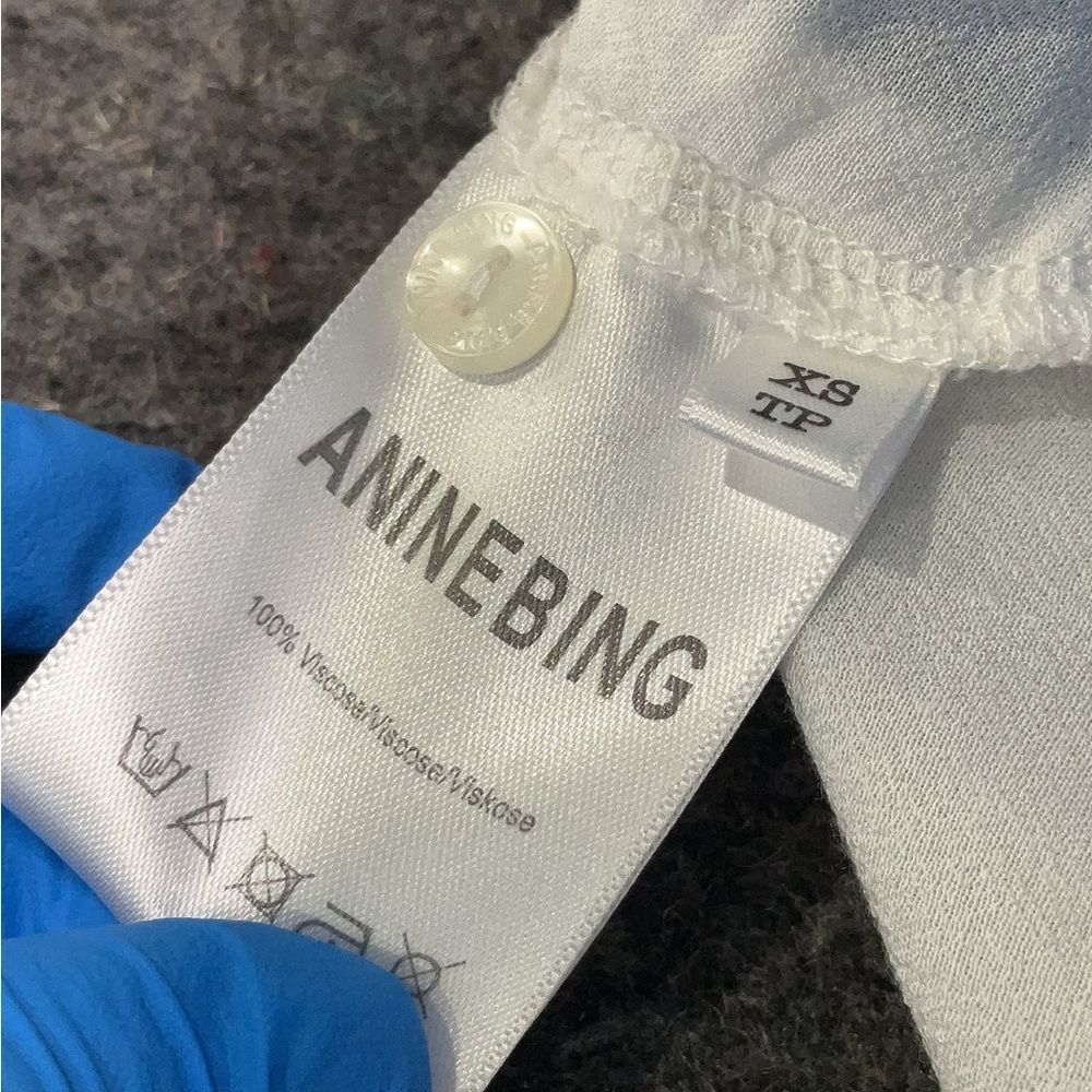 ANINE BING White boho sheer Flowy Tassel Blouse XS - Picture 14 of 14